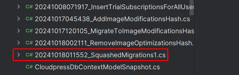 Add a new empty migration